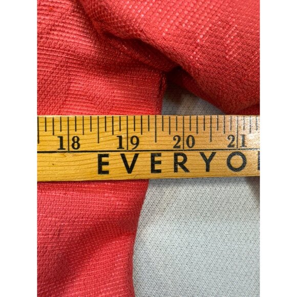Talbots Womens Textured Jacket Size 12 Red Orange Italian Fabric Button Front - Picture 6 of 12